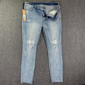 Ksubi Jeans Men 38x31 Blue Distressing Streetwear Van Winkle Vertigo Skinny NEW